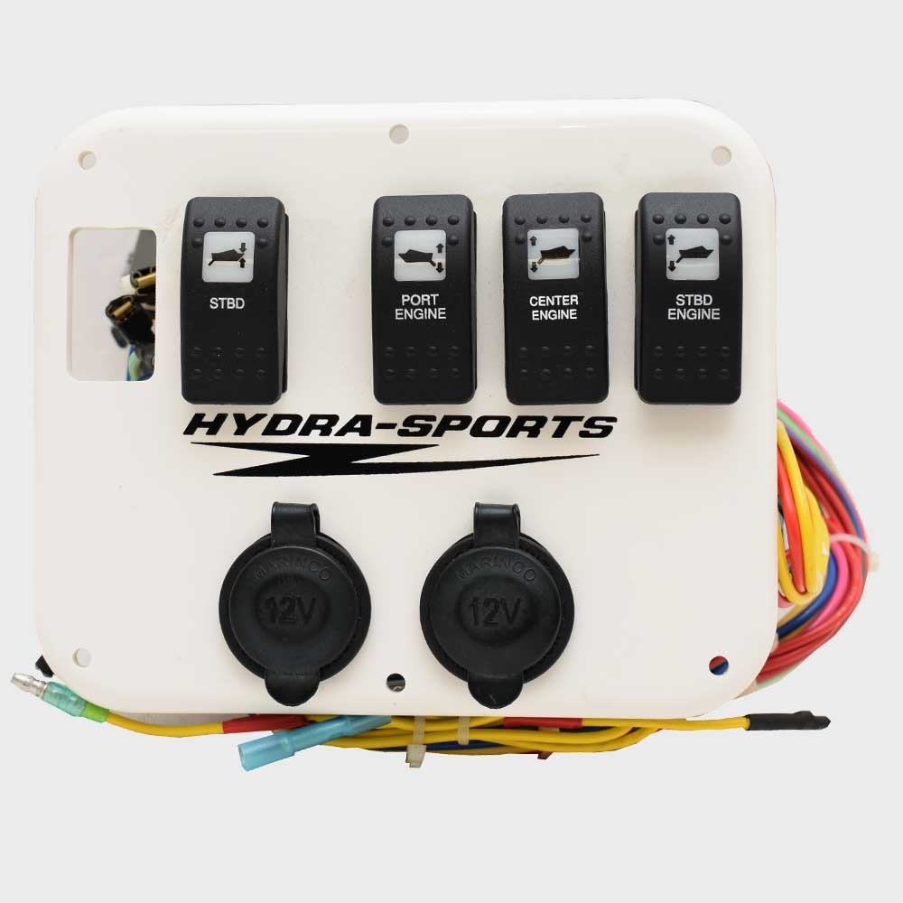 Boat Switch Panel 7 x 5 3/4 Inch White by Hydrasports
