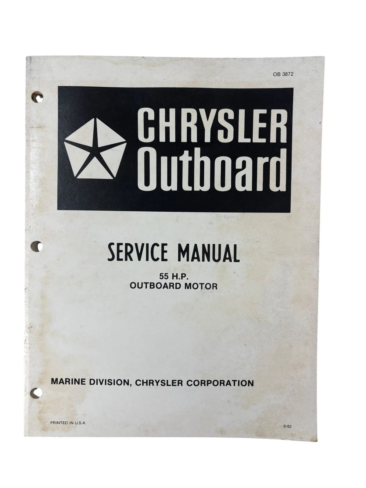 Chrysler Outboard Ob 3872, 55 Hp Outboard Motor | Hook & Hull Co