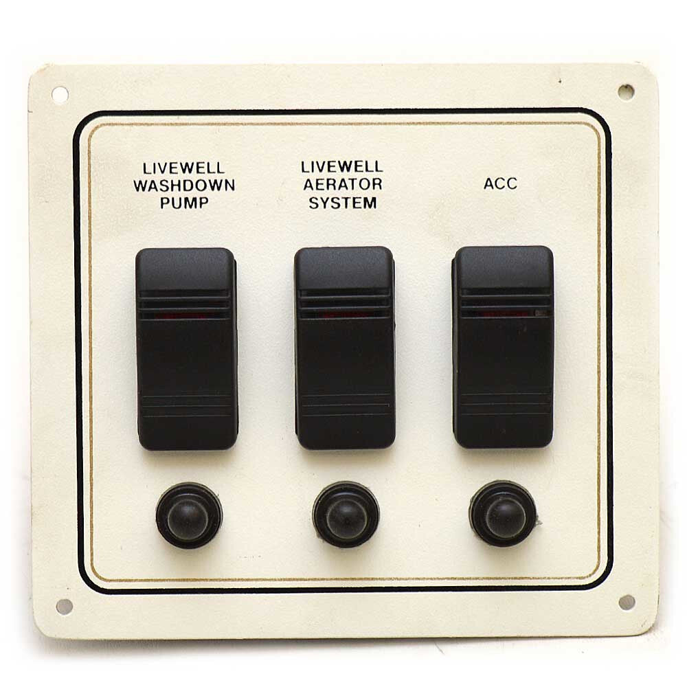 Boat Livewell Switch Panel Aluminum White