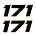 Mako Boat Raised Decals 171 CC Black Stickers by Mako