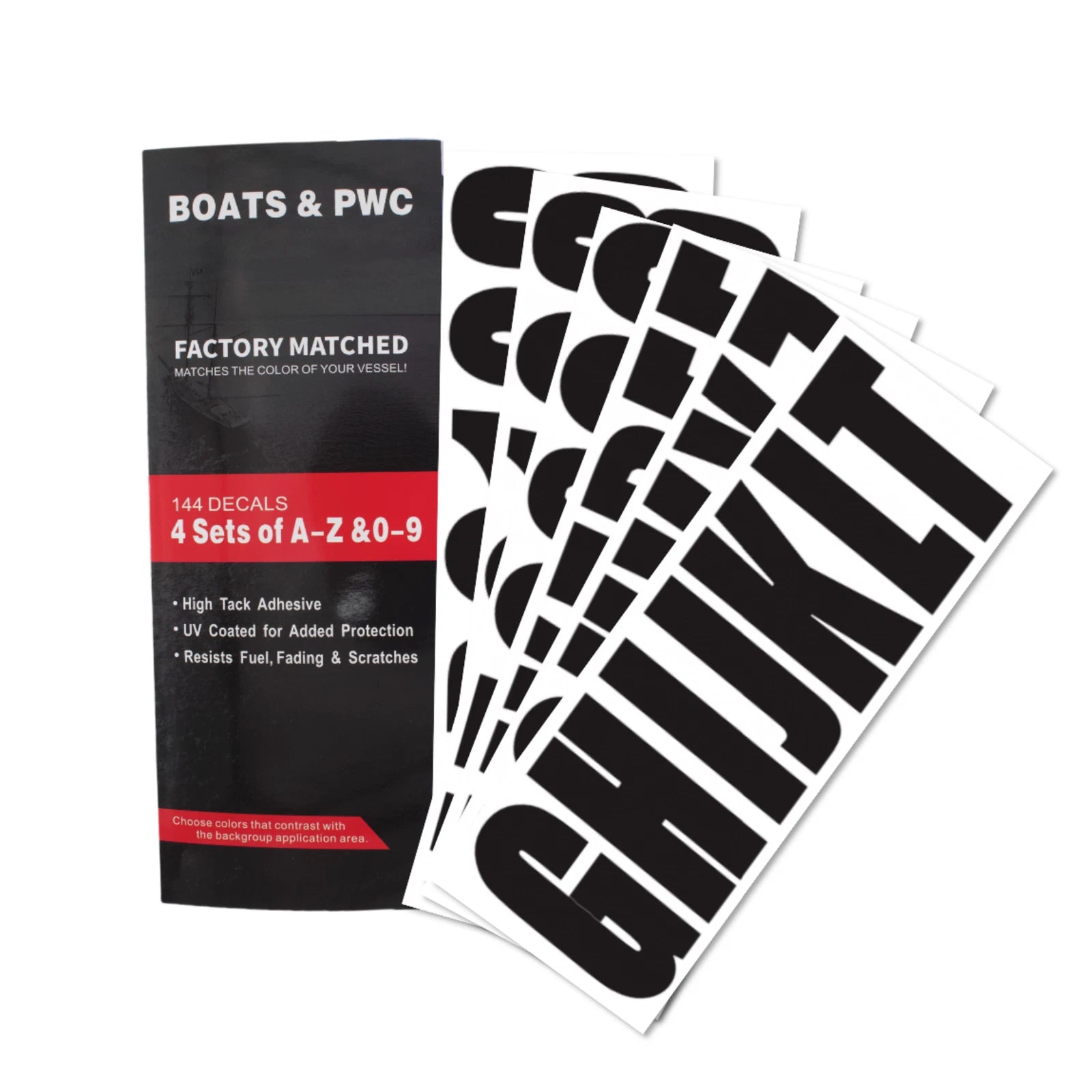 Boat Registration Numbers Decals – Custom A-Z & 0-9