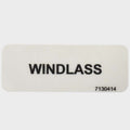 Windlass Label Decal Clear Black Vinyl