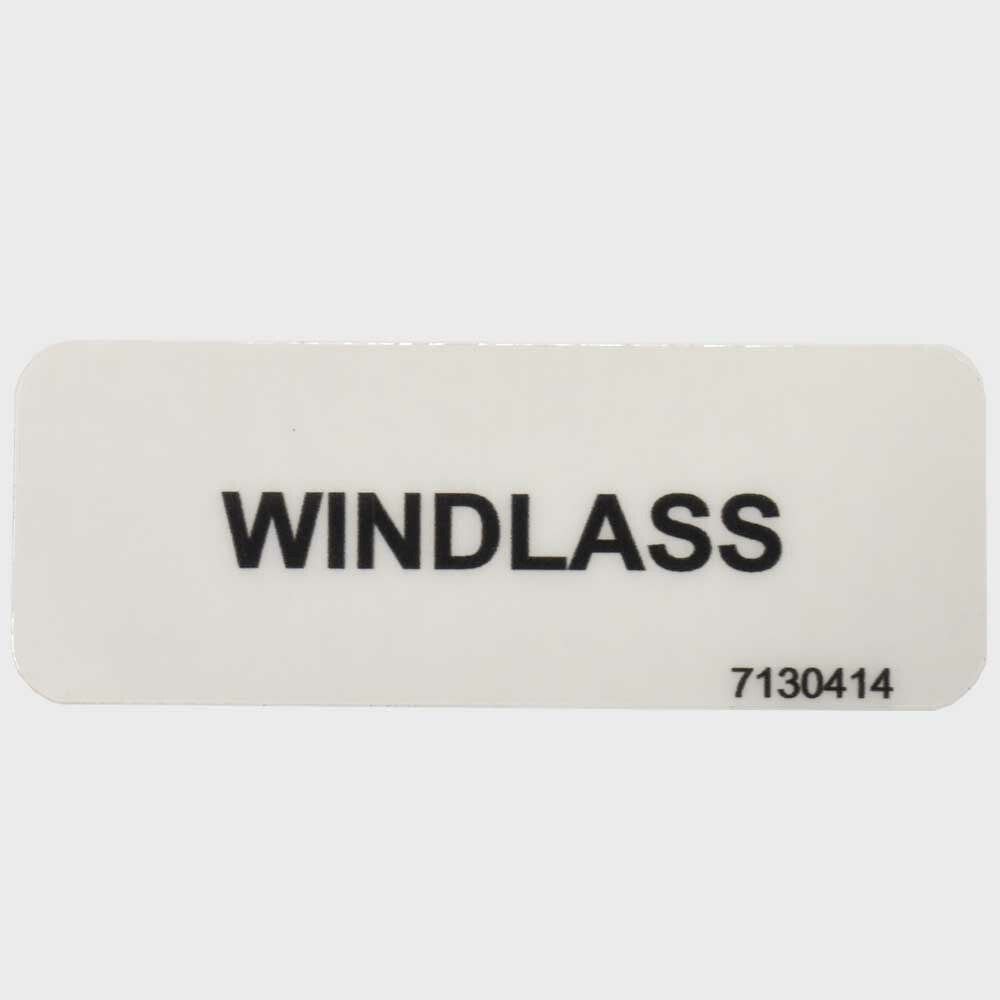 Windlass Label Decal Clear Black Vinyl