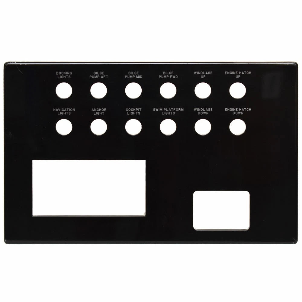 Cobalt Boat Blank Switch Panel 503274bl | Lights Bilge Black Acrylic