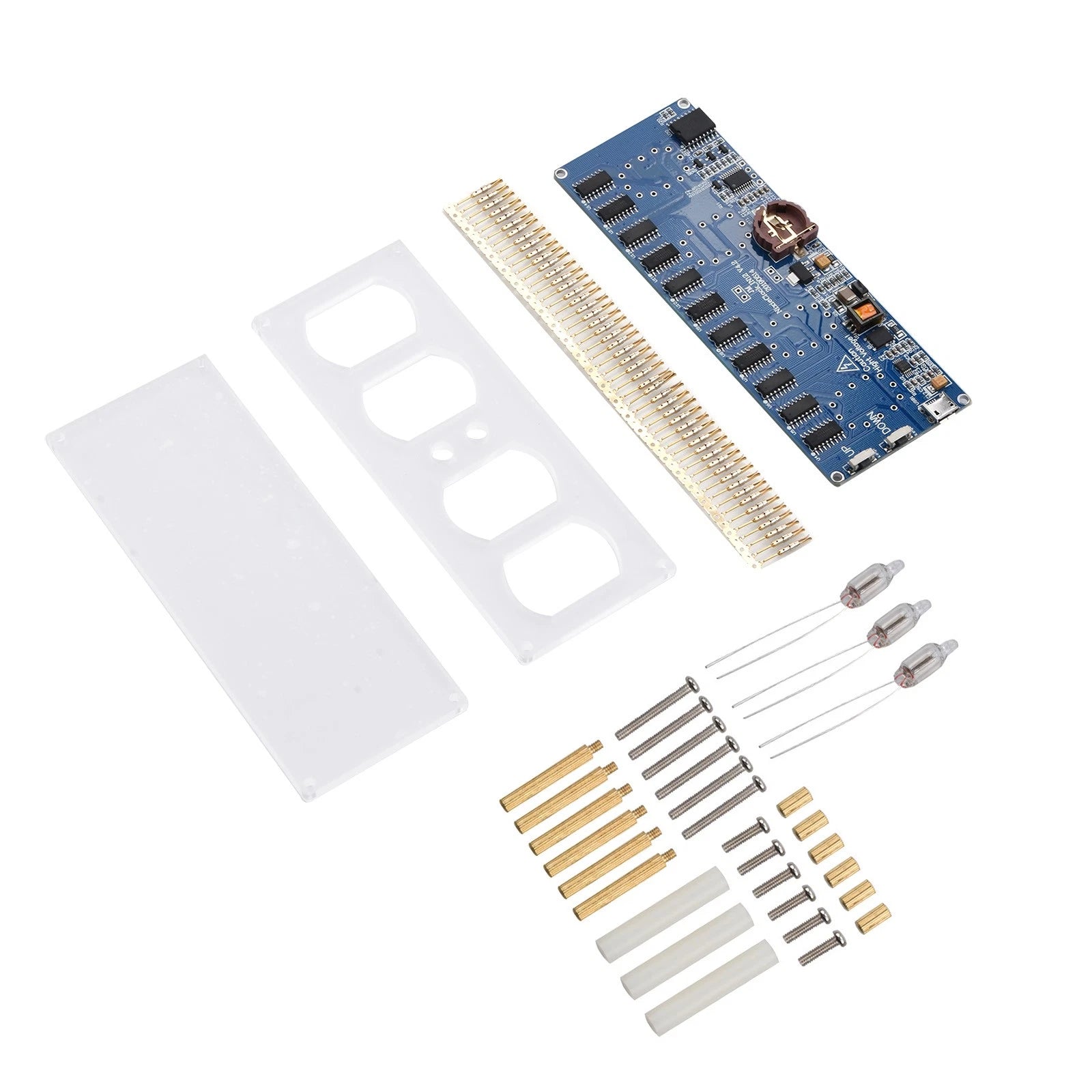 Diy In12 In-12 Nixie Tube Pcba Kit Digital Clock Circuit Board Kit No