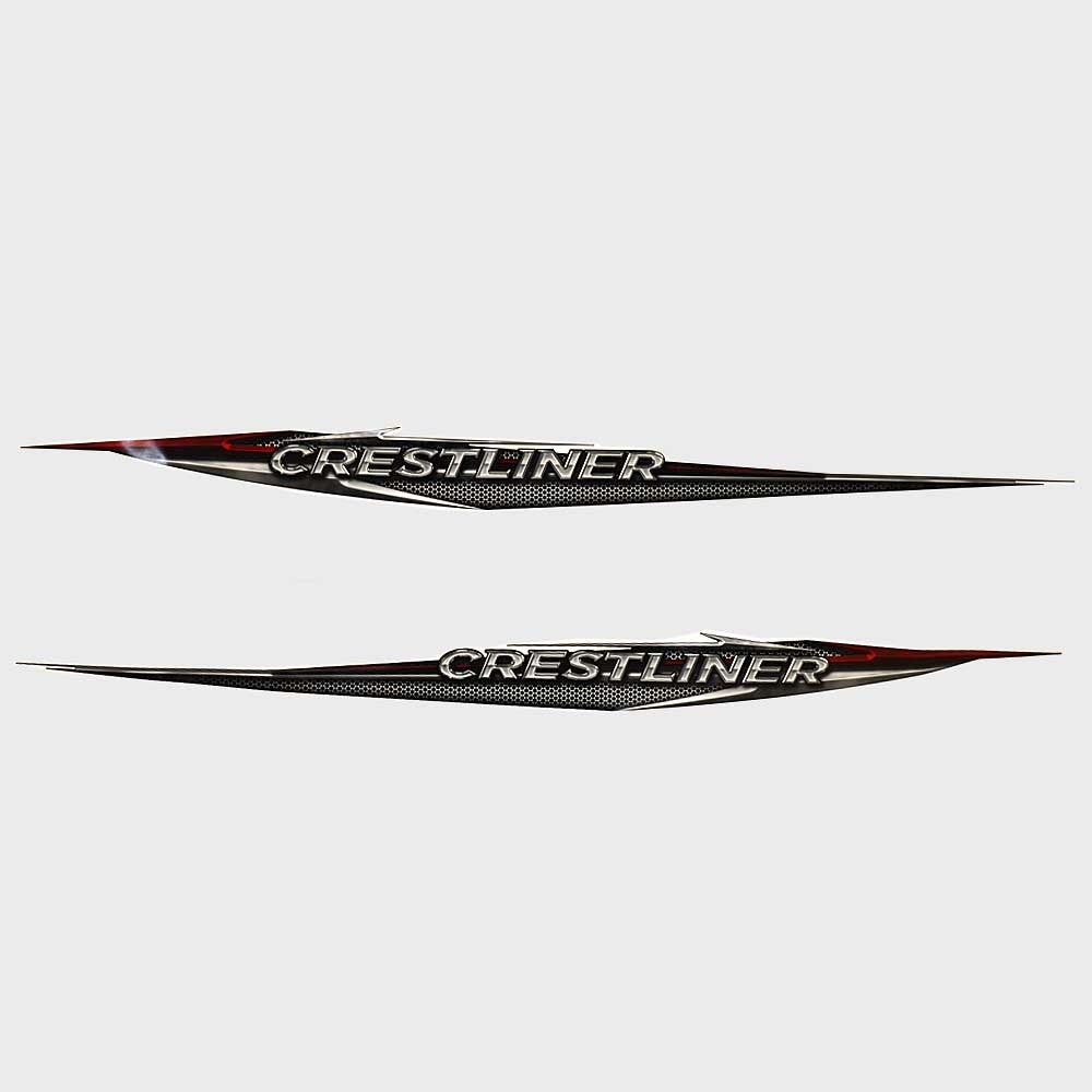 Supra Boat Graphic Decals Black White Stickers Set of 2 by Supra
