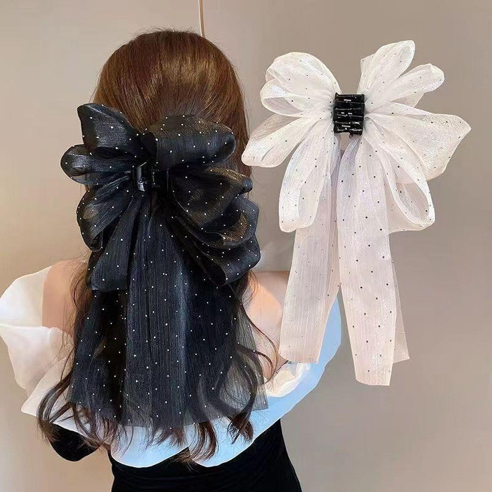 Cute Bow Fluffy Starry Cloud Hairclip