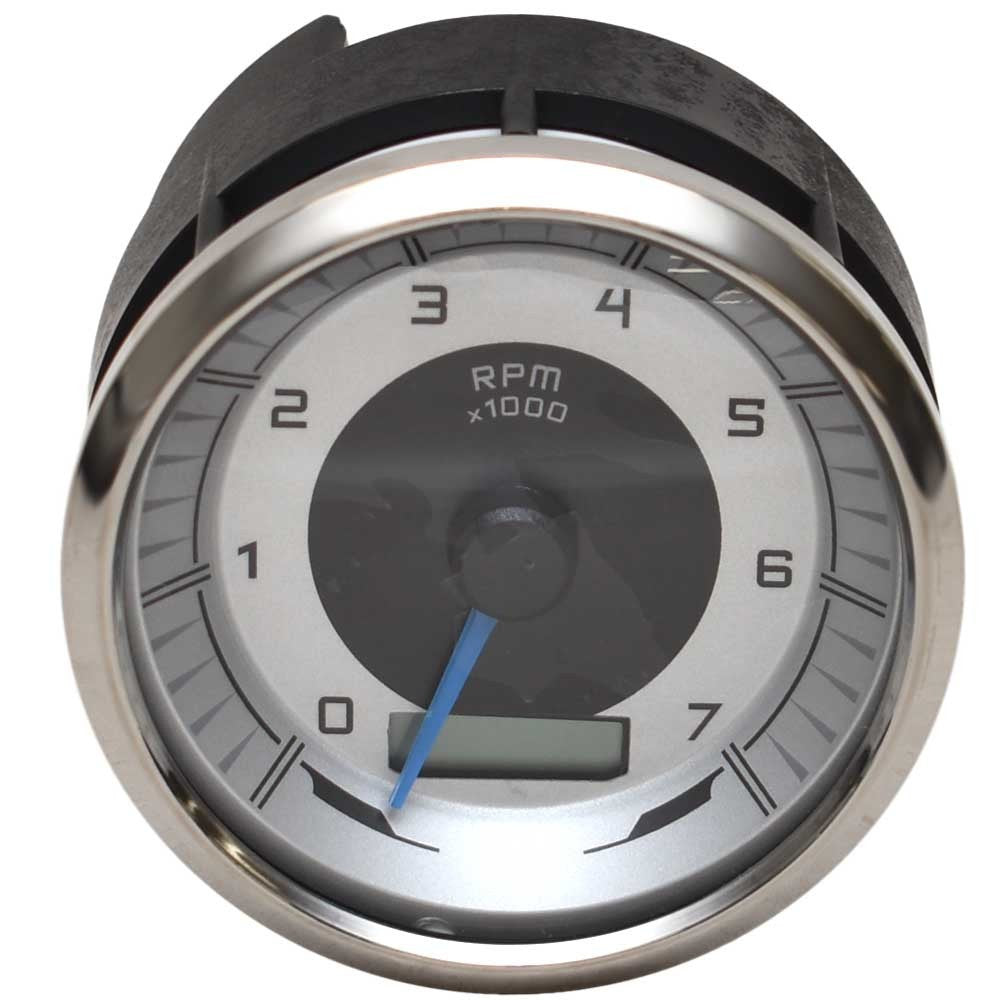 Boat Tachometer Gauge 7000 RPM Silver Gray by Faria