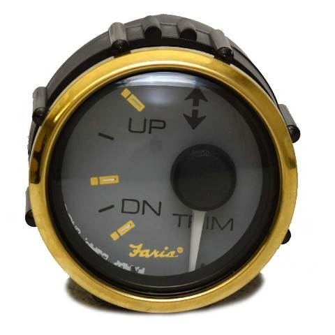 Faria Boat Trim Gauge Suzuki Signature Gold 2 Inch by Faria