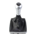 Gear For Shift Knob Precise Alignment Fit Pu Leather Silver Finish
