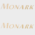 Monark Boat Logo Decals 14631743 Tan White (Pair) by Monark