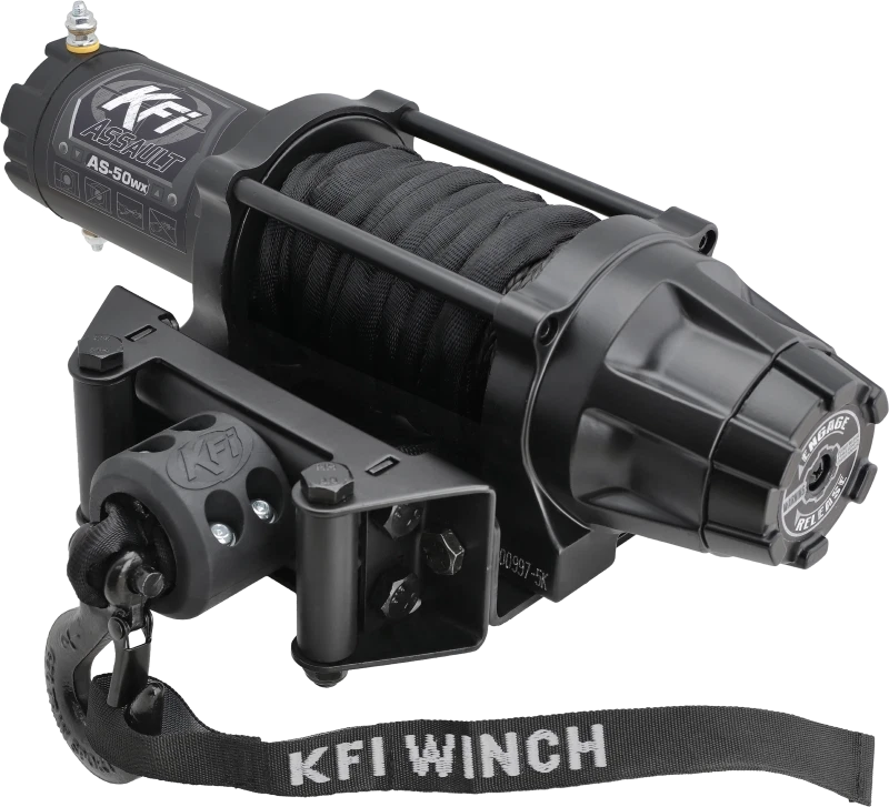 Kfi Assault Series Winch Wide 5000 Lbs. - Synthetic Cable