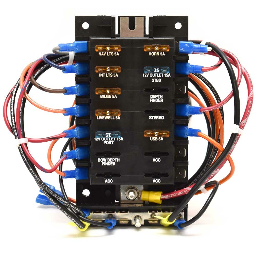 Lund Boat Fuse Block 14-Position Panel by Lund