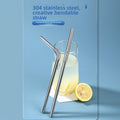 Reusable Metal Straw with Cleaning Brush