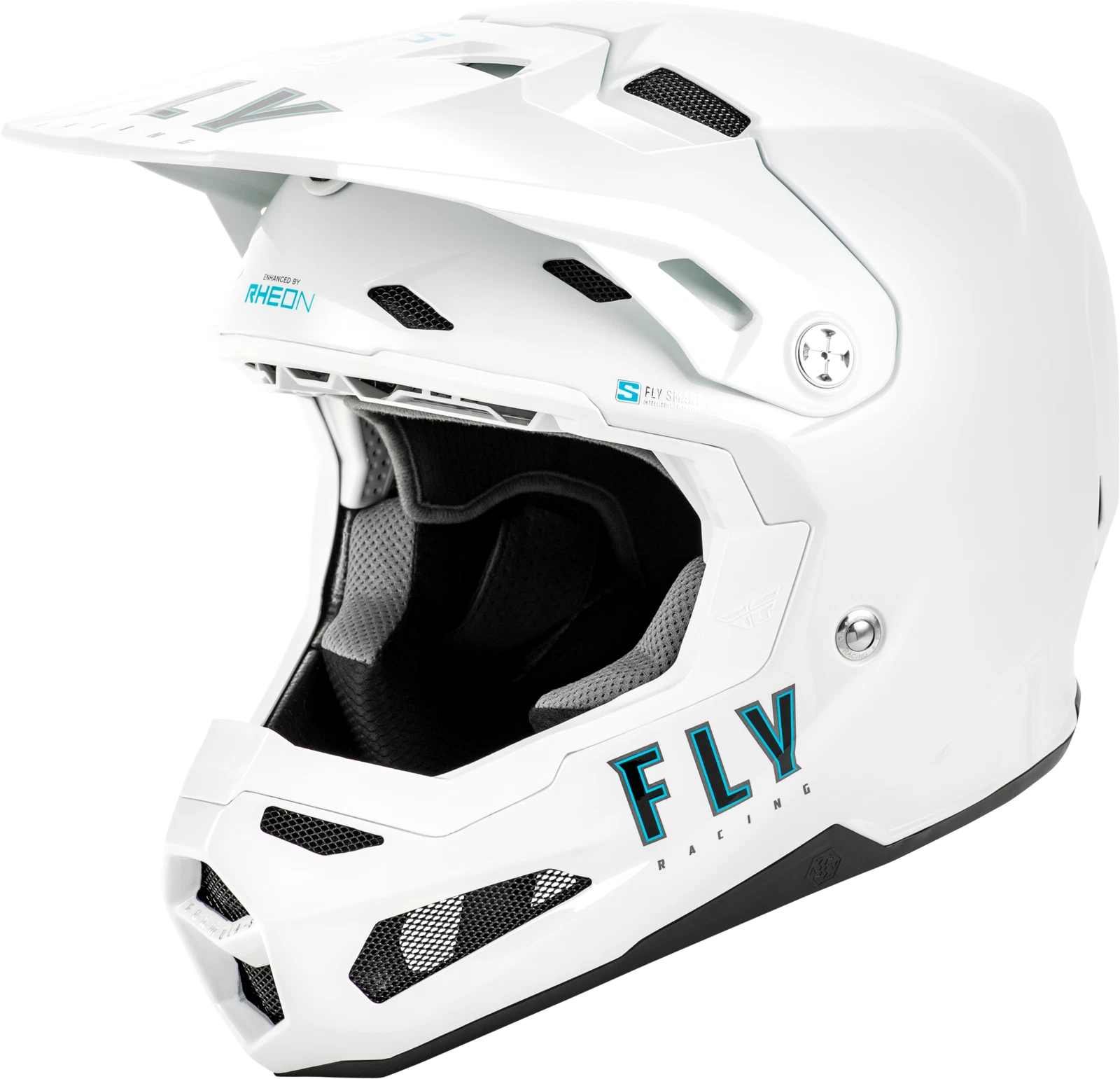 Fly Racing Formula S Carbon Solid Helmet White Small Offroad Full-face