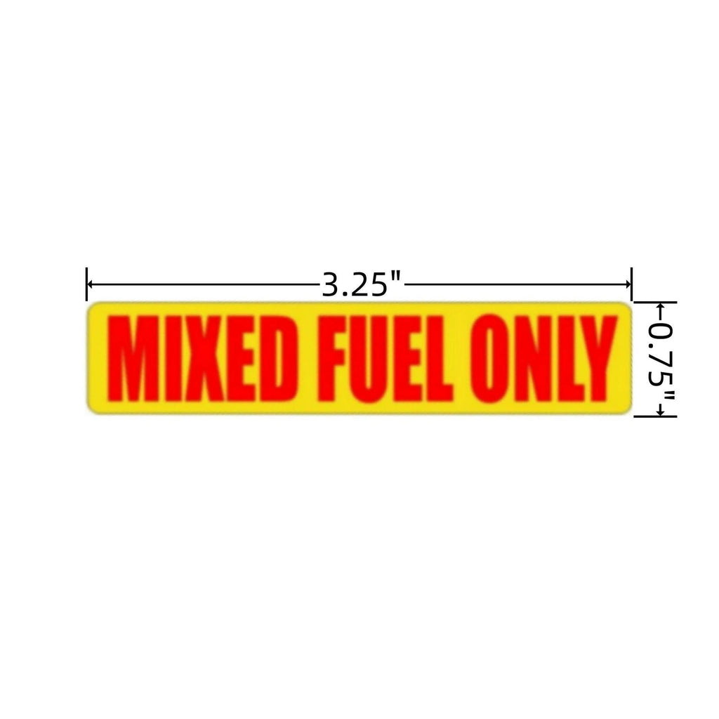 20x Mixed Fuel Only Vinyl Decals for 2-Stroke Cycle Oil Gas Mix Ratio