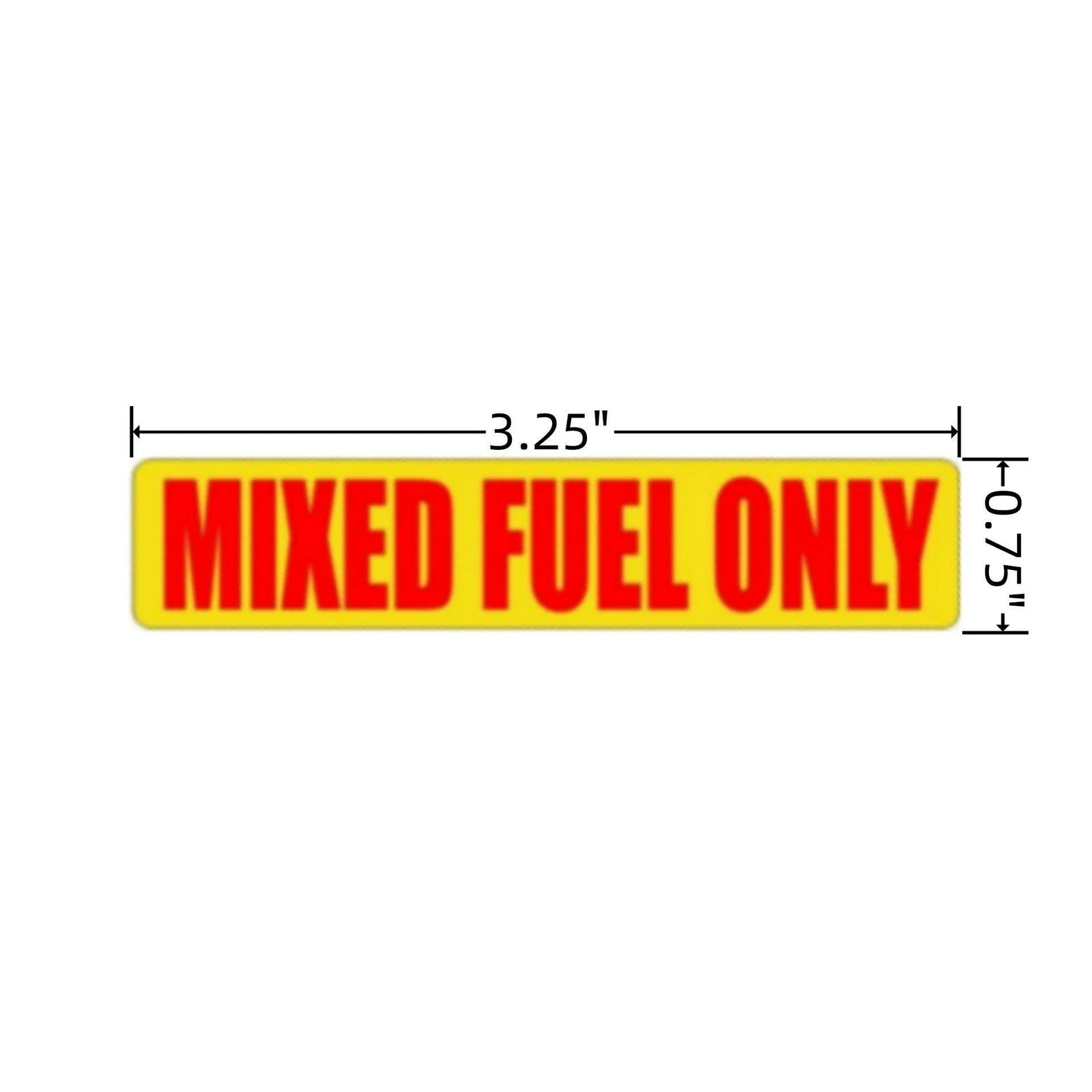 20x Mixed Fuel Only Vinyl Decals for 2-Stroke Cycle Oil Gas Mix Ratio