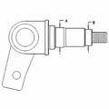 335132a1 Spindle L/h - Fits Case 580k, 580sk, 580l, 580sl, 580m, 580sm