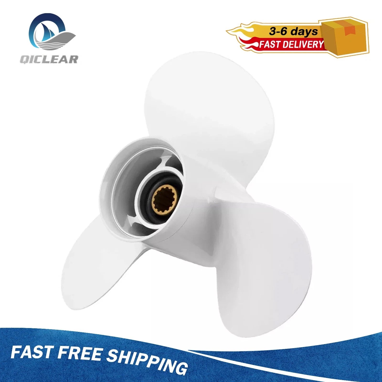 11 1/8 X 13 Boat Propeller Fit Yamaha Engines 25-70hp,13