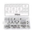 Aluminium Metric Sealing Rings 640pcs Oil Drain Seal Set Flat Design