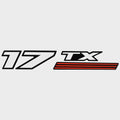 Triton Boat Decal Sticker Black White Red 9 1/4 Inch by Triton