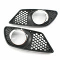 Black Front Fog Lamp Bezel Grille Cover For Benz Cclass W204 C300