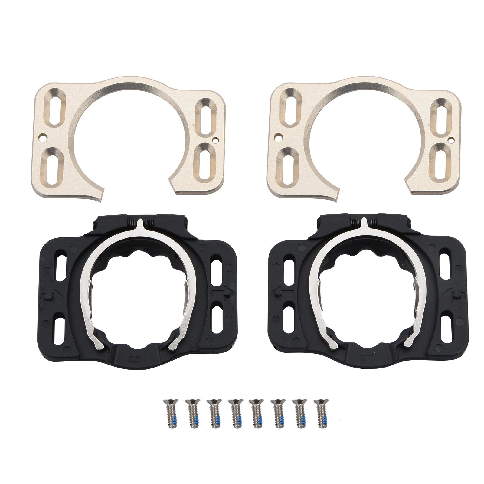 1pair Durable Aluminum Alloy Bicycle Cycling Shoe Cleat Cover For