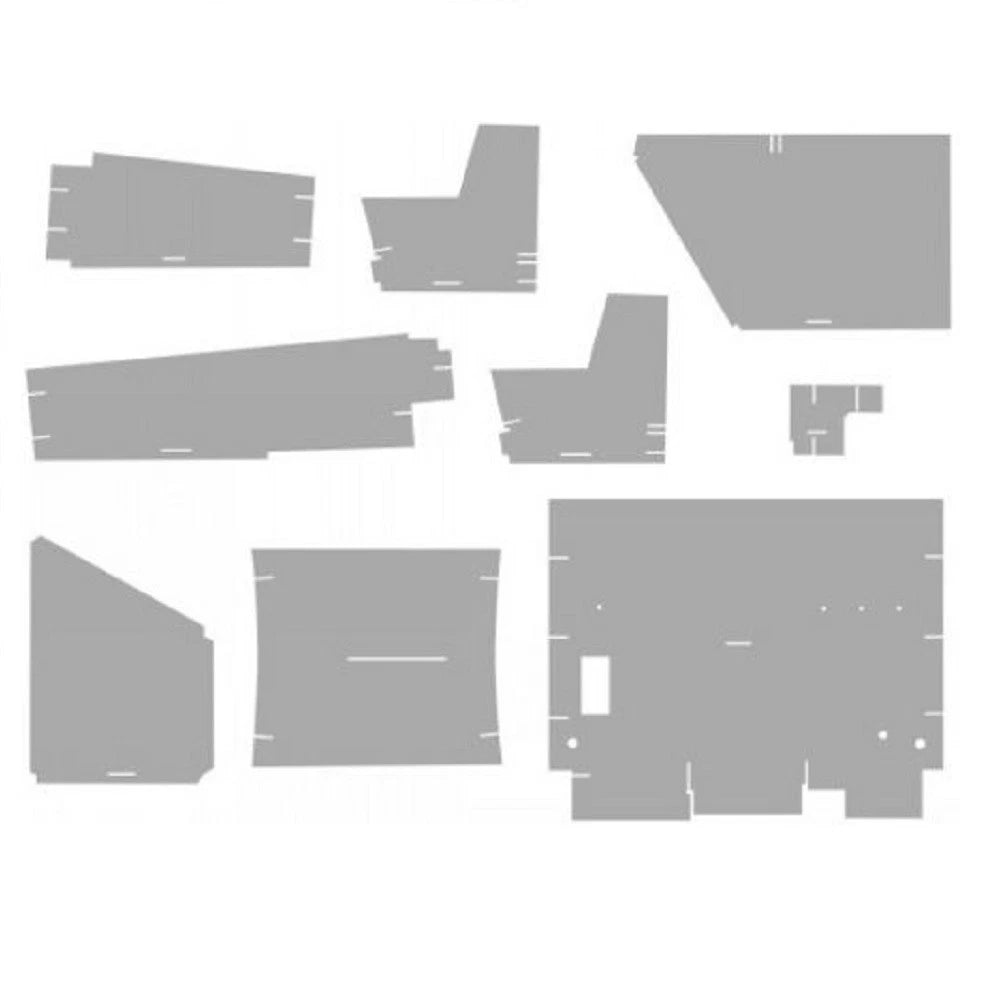 Ca944 Gray Cab Headliner Kit Fits Case-ih Tractor Models 4494