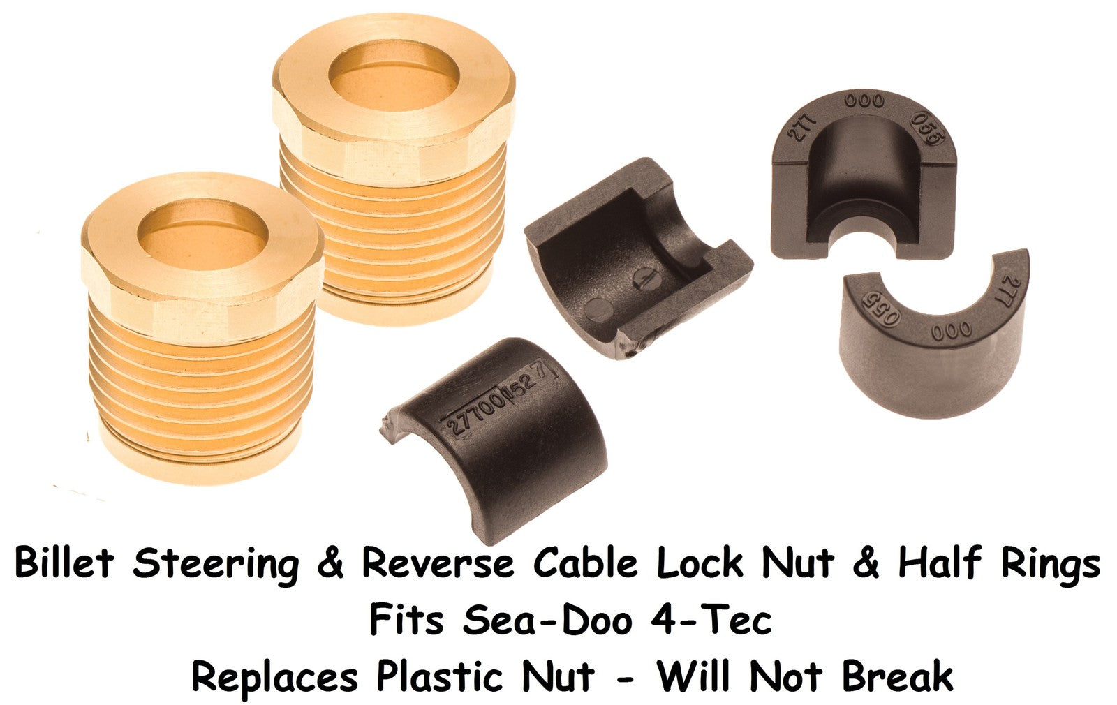Sea Doo Steering Reverse Cable Billet Lock Nut Set by Sea Doo