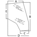 Lh Door Glass Fits 4245 4255 4345 4355 6140 6150 6170 6180 6190 6235
