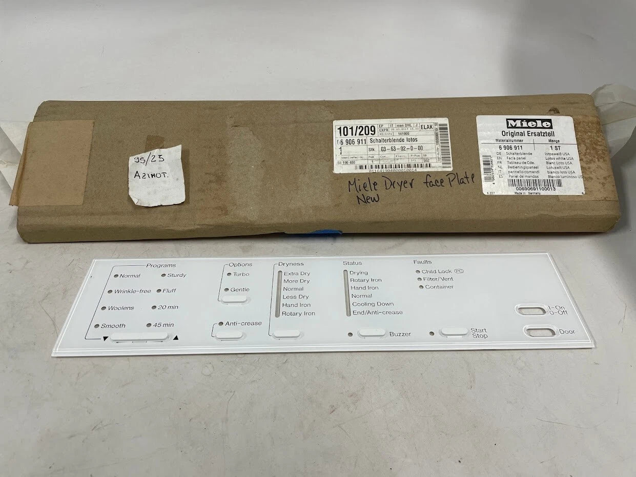 Miele Dryer Faceplate Replacement 6906911/dr