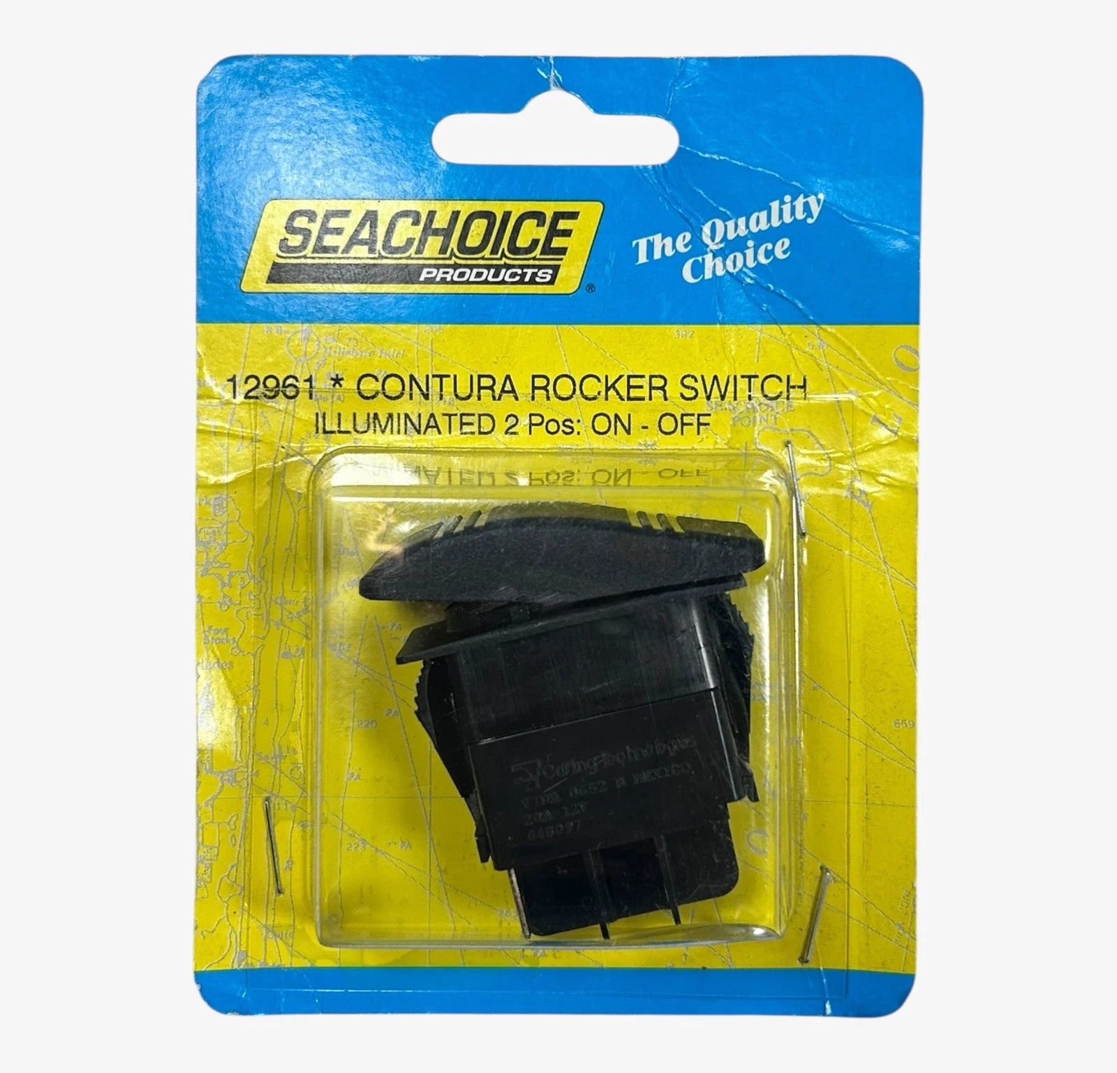 Seachoice 12961, Contura Illuminated 2 Position On - Off Rocker Switch
