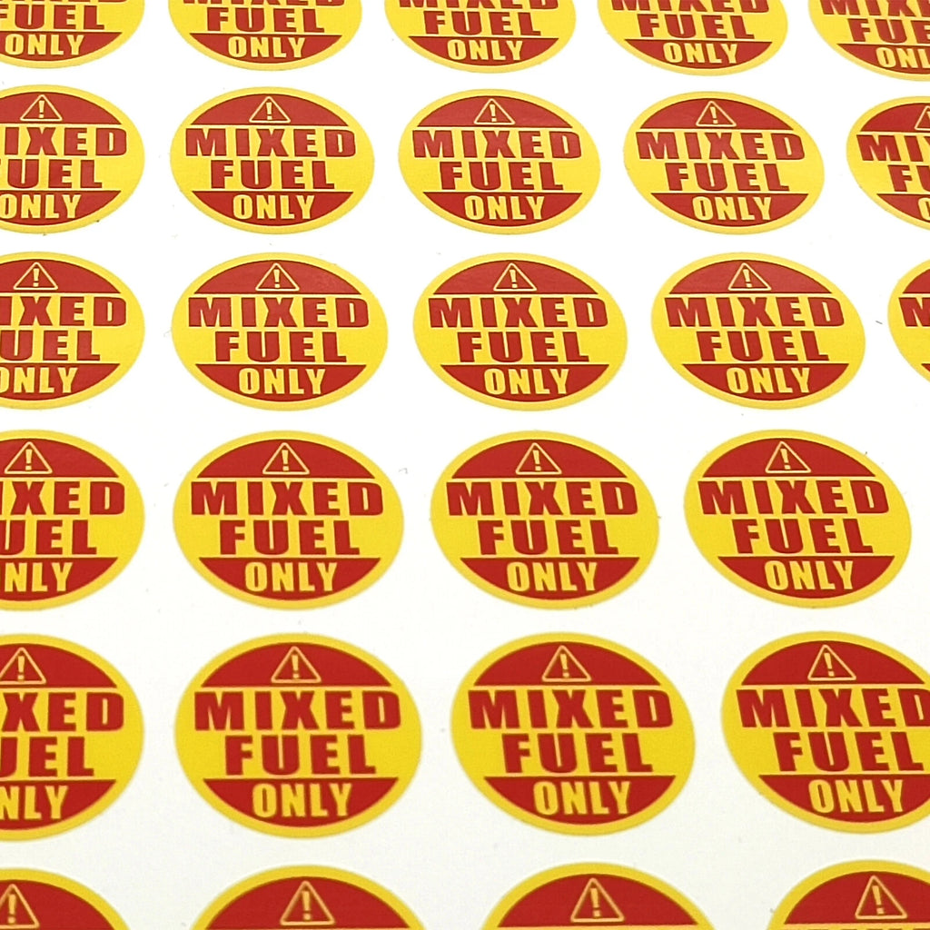 MIXED FUEL ONLY Decal / Sticker / Door Labels for Truck Gasoline Oil 42Pcs