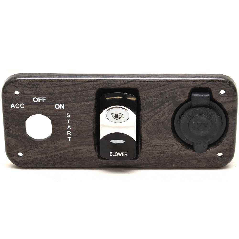 Ignition Switch Panel 290 Woodgrain 6 1/2 Inch by Rinker