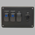 Boat Horn Switch Panel 7 x 4 1/2 Inch Black by Bryant