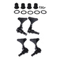 Black 2l+2r 4 Acoustic Guitar String Tuning Pegs Closed Gear Machine