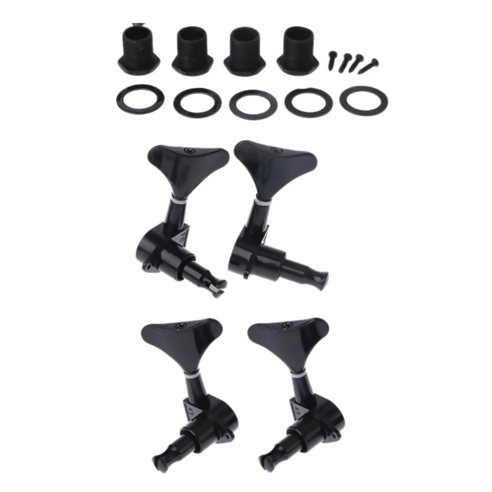Black 2l+2r 4 Acoustic Guitar String Tuning Pegs Closed Gear Machine