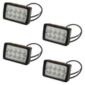 (4 Pk) A187548 Rectangle Led Flood Work Lamp Fits Case-ih Stx275