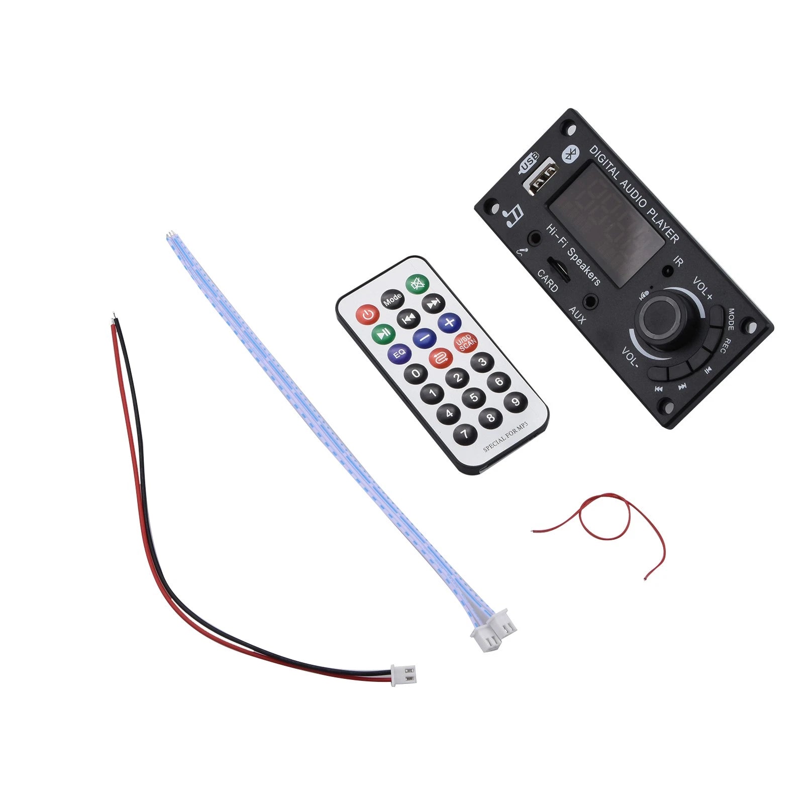 Dc7-25V Mp3 Decoder Board 2*50W Bluetooth Amplifier Car Player Remote