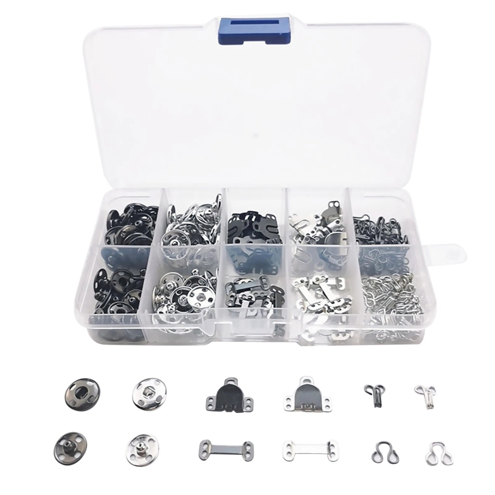 Sewing Hooks And Eyes Set Snap Buttons Diy Clothing Button Sewing Kit