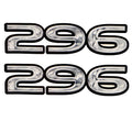 Brand Decal Rinker 296 Silver Black 7 x 1 3/4 Inch by Rinker