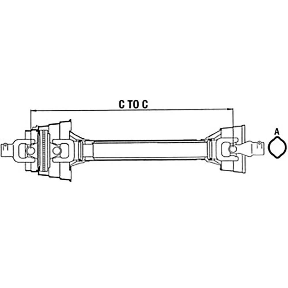 Complete Cv Pto Driveline - 1- 3/8" -6 Fits Buhler / Versatile Fits