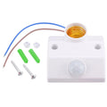 Auto Human Motion Sensor Detector Bulb Light Lamp Base Holder