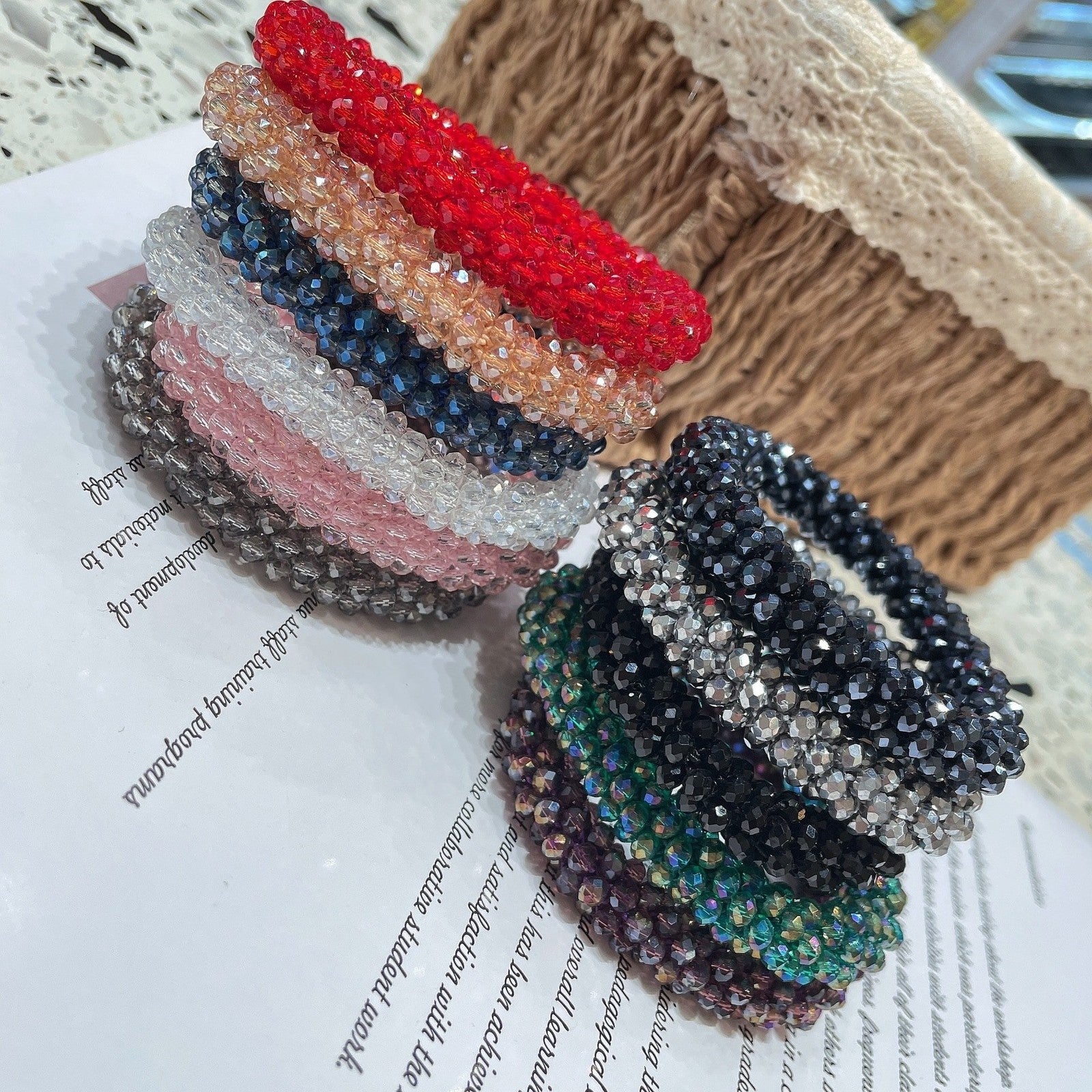 Fotcrystal Hair Ties For Formal Events