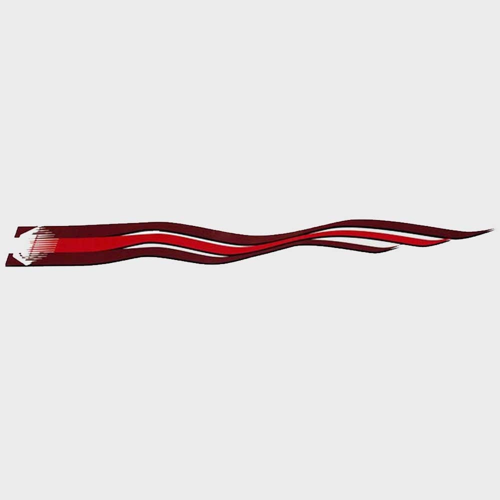 Boat Graphic Hull Decal Burgundy Red
