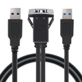 Car Vehicle Square Usb 3.0 Flush Mount Panel Extension Cable Dual