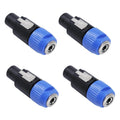 4 Pole Speaker Plug Connector Twist Lock For Electrical Shock Risk