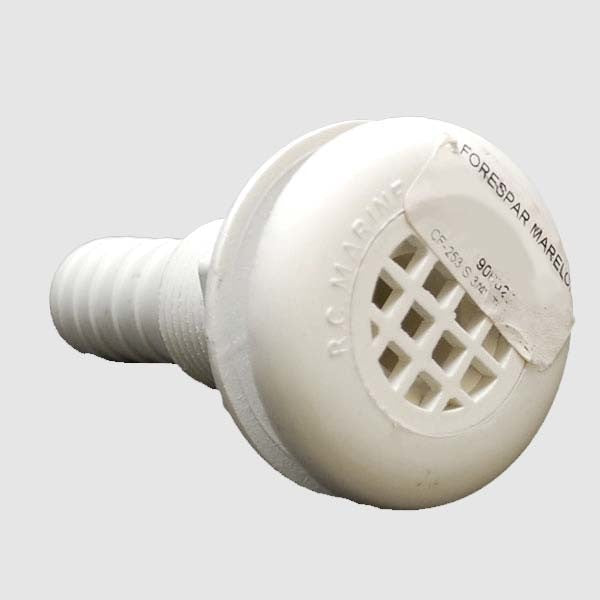 Thru Hull Strainer Fitting White 3/4 Inch