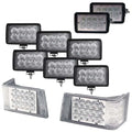 8302234 Cree Led Hi-lo & Flood Beam Complete Light Kit Fits Case Ih