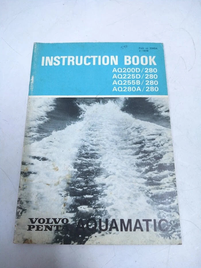 Volvo Penta 3345a, Aquamatic Instruction Book